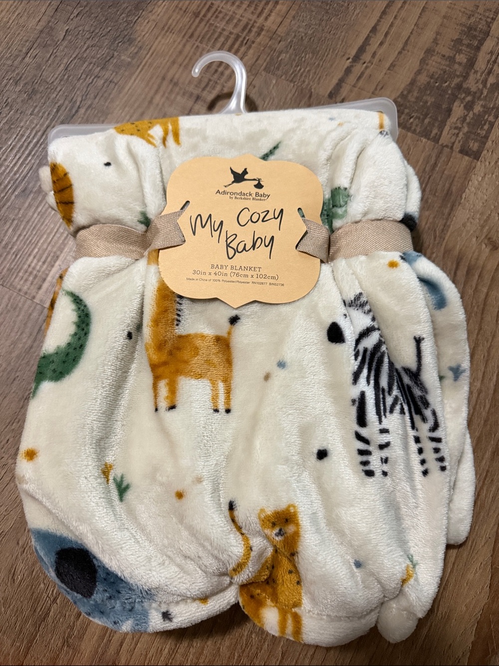 Berkshire Cream Animal Print Baby Blanket